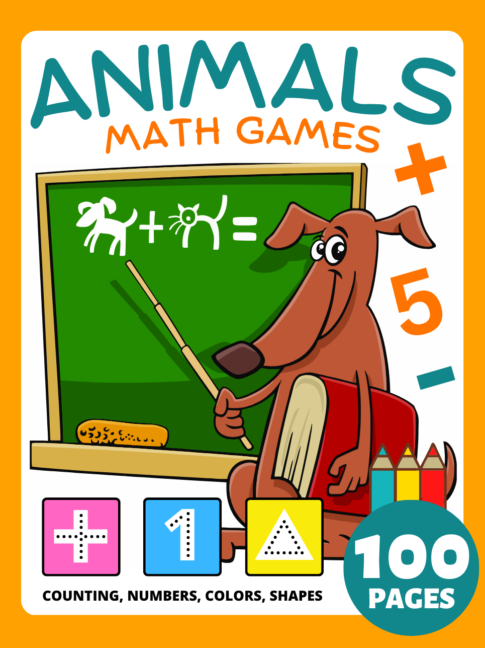 Preschool Math Games Animals Activity Book For Kids Ages 4-8