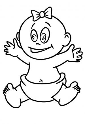 Free Printable Baby Coloring Pages for Adults and Kids - Lystok.com