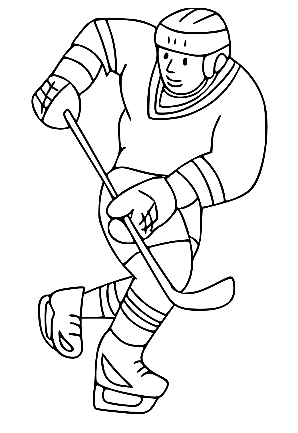 hockey player coloring page