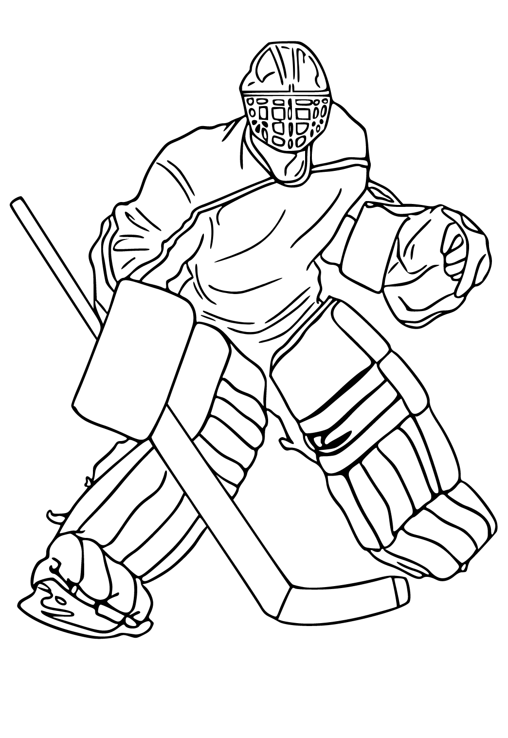 Image result for hockey goalie drawing  Sports coloring pages, Hockey  drawing, Hockey goalie
