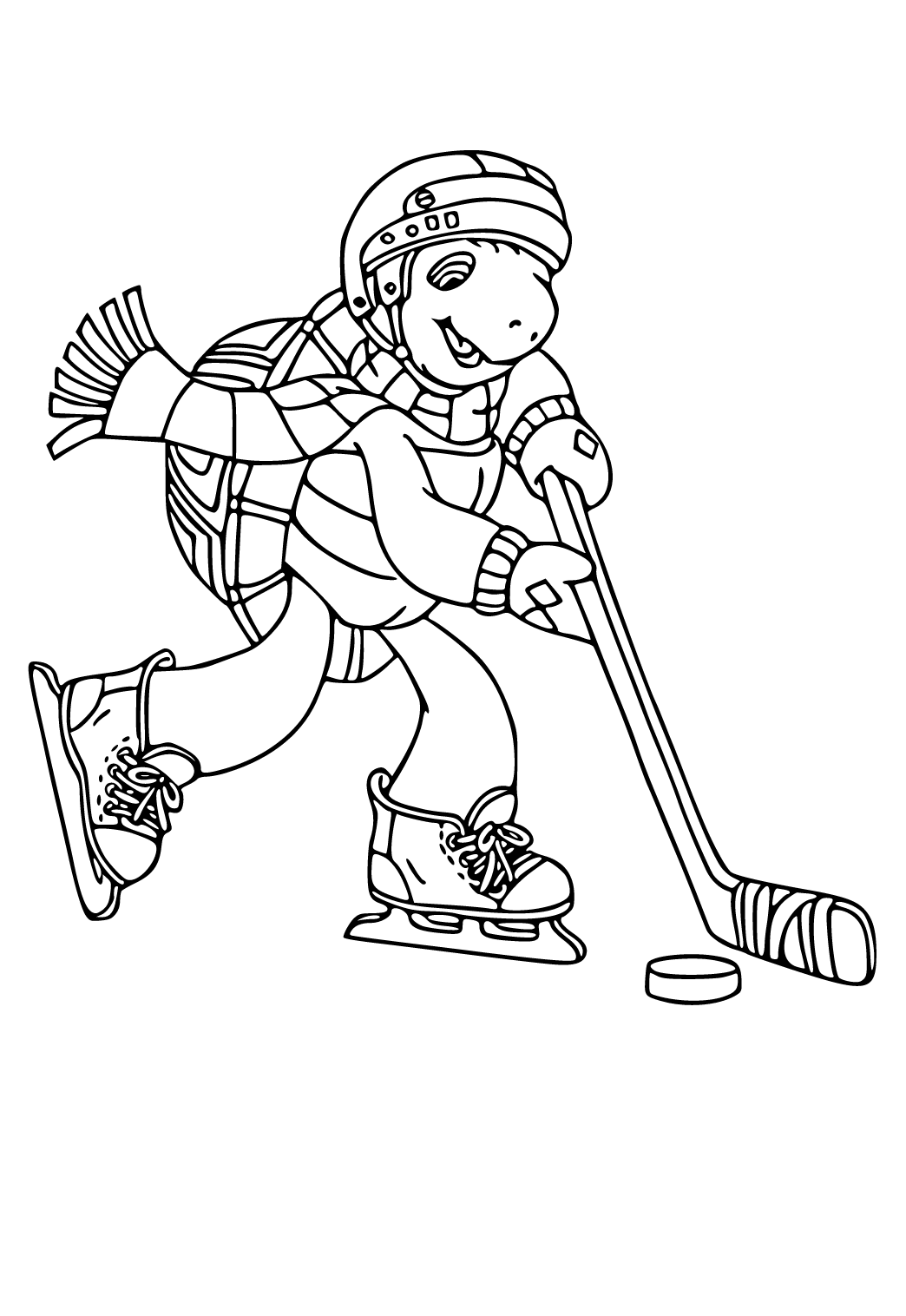 Хоккей - Распечатать раскраску для детей