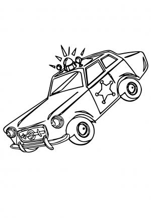 Police Car Coloring Pages 