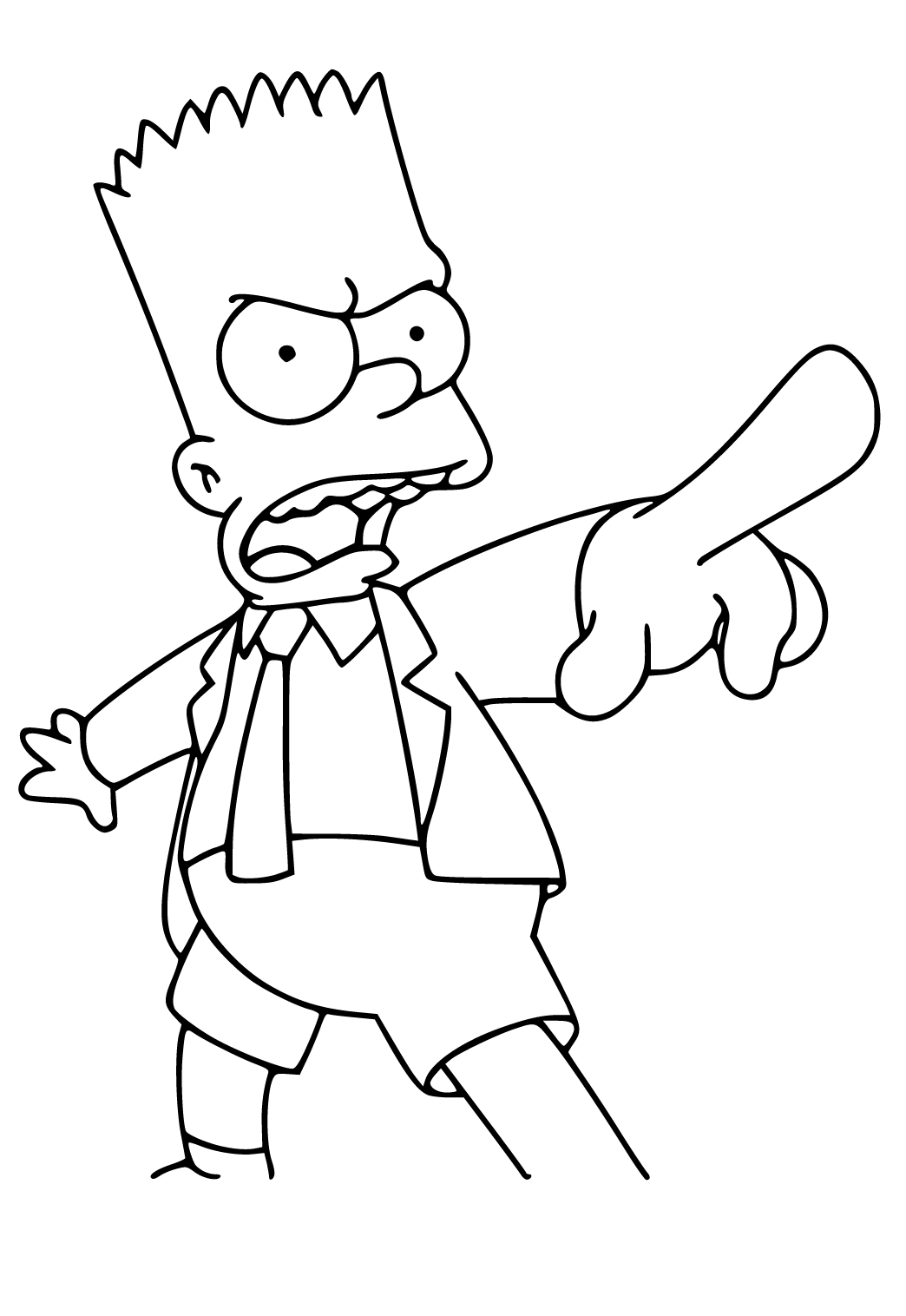 Ücretsiz Yazdırılabilir Simpsonlar Bart Boyama Sayfası Için Çarşaf Ve