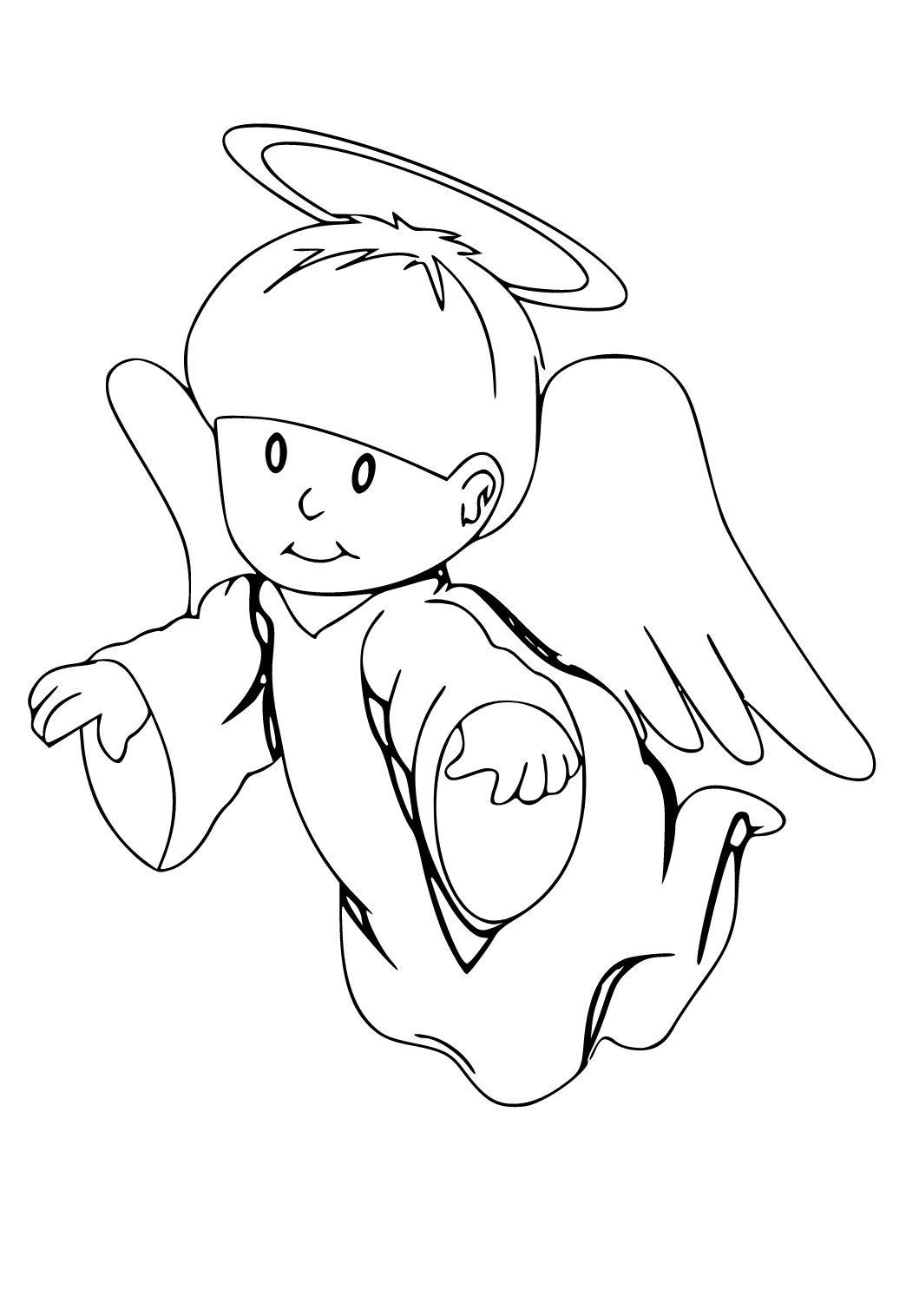 Ангел раскраска для детей - 77 фото