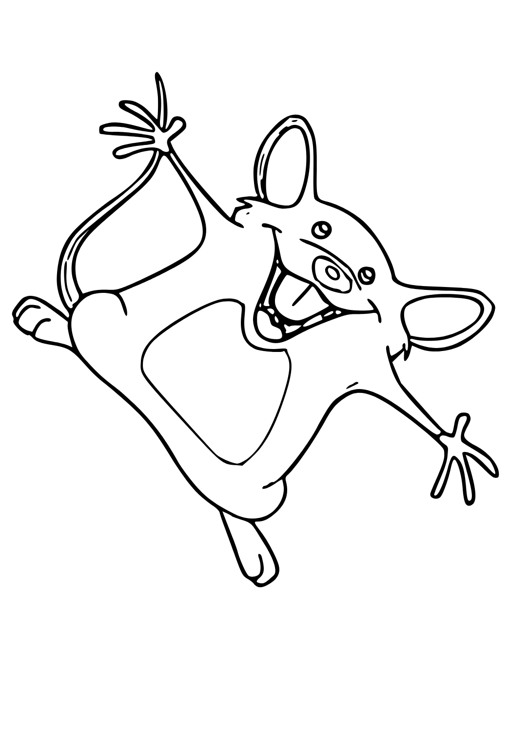 Desenho de Hipopótamo com a boca aberta para Colorir - Colorir.com