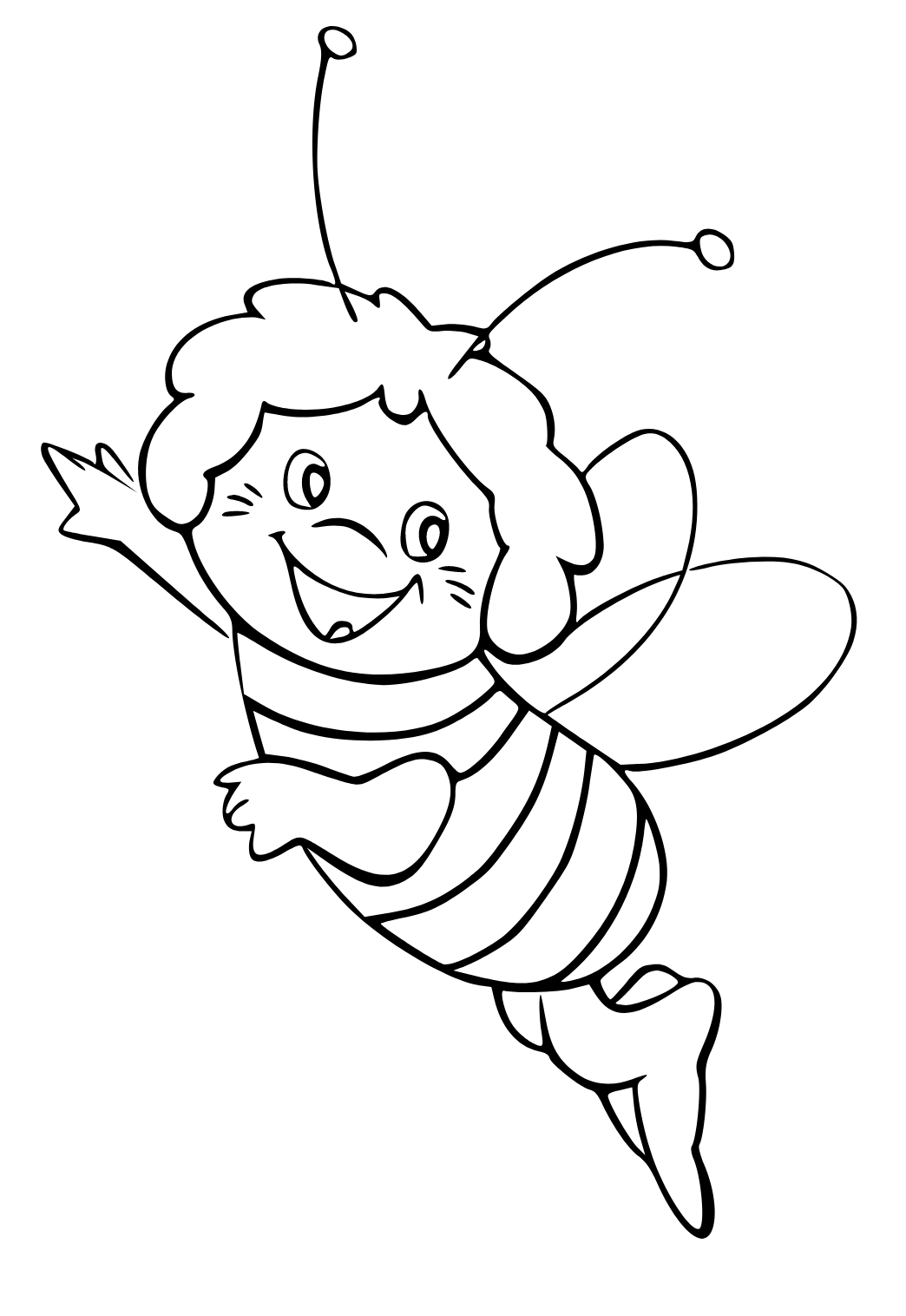 Раскраска пчела для детей для детей распечатать
