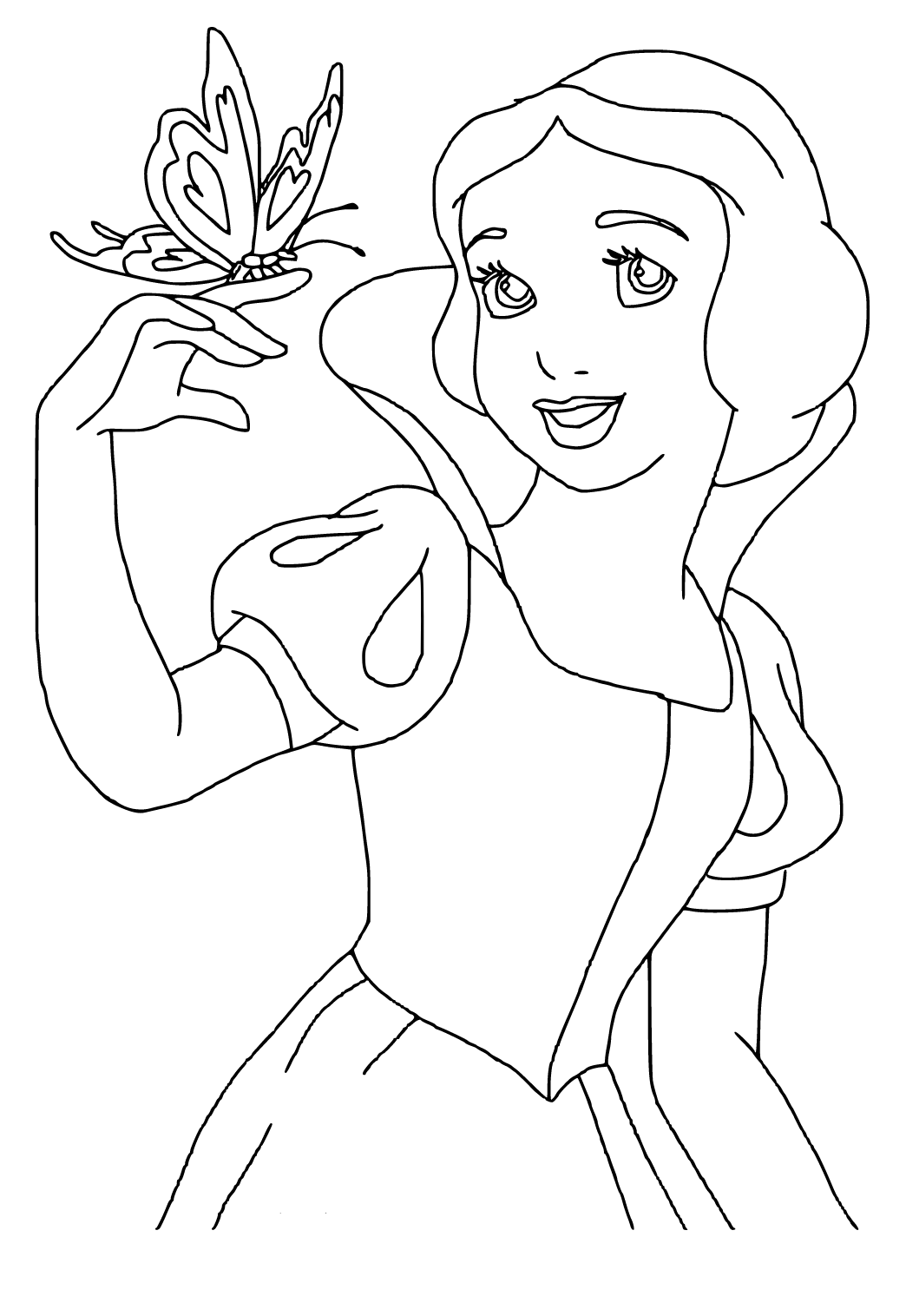 Coloriage Princesse Disney Blanc Comme Neige à Imprimer Gratuit pour  Adultes et Enfants 