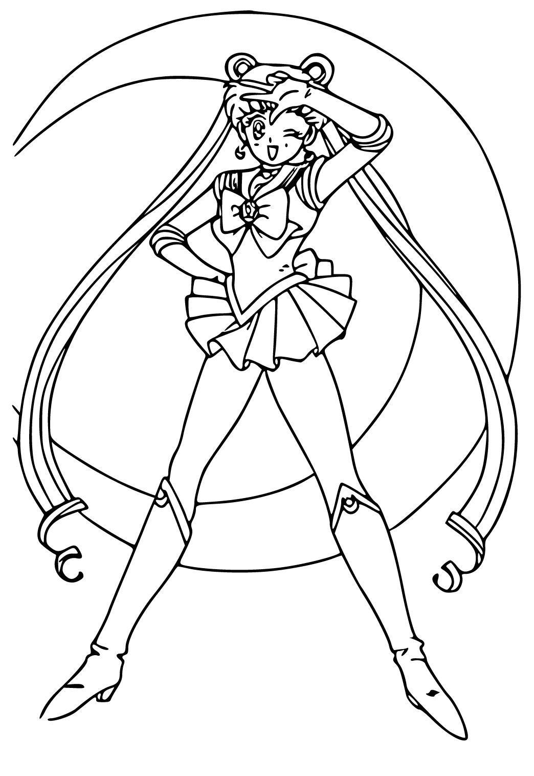 Free Printable Sailor Moon Easy Coloring Page for Adults and Kids ...