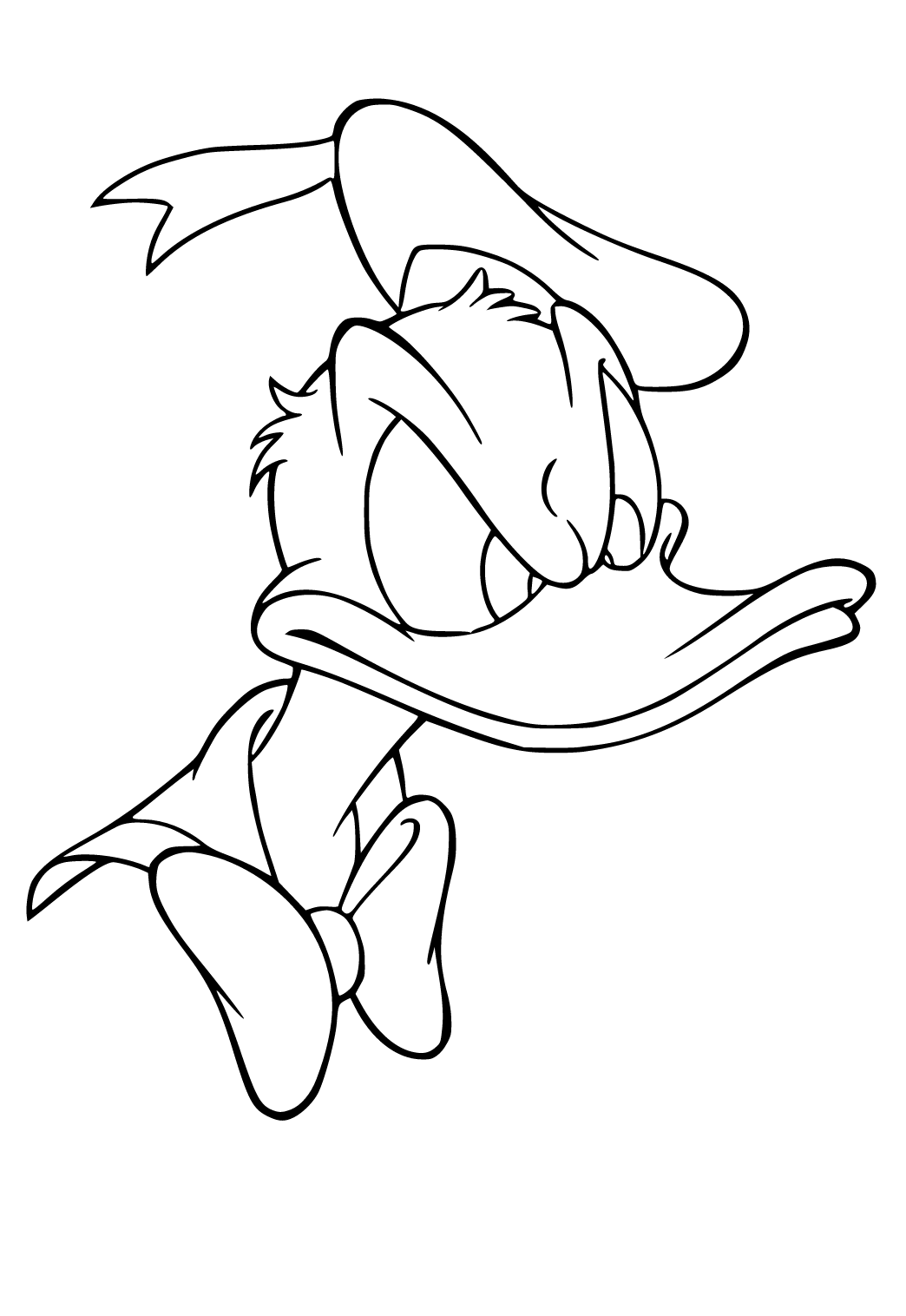 donald duck face coloring page