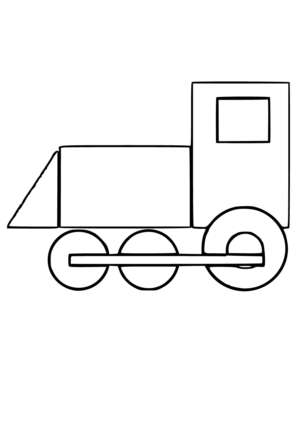 Free Printable Shapes Train Coloring Page for Adults and Kids - Lystok.com