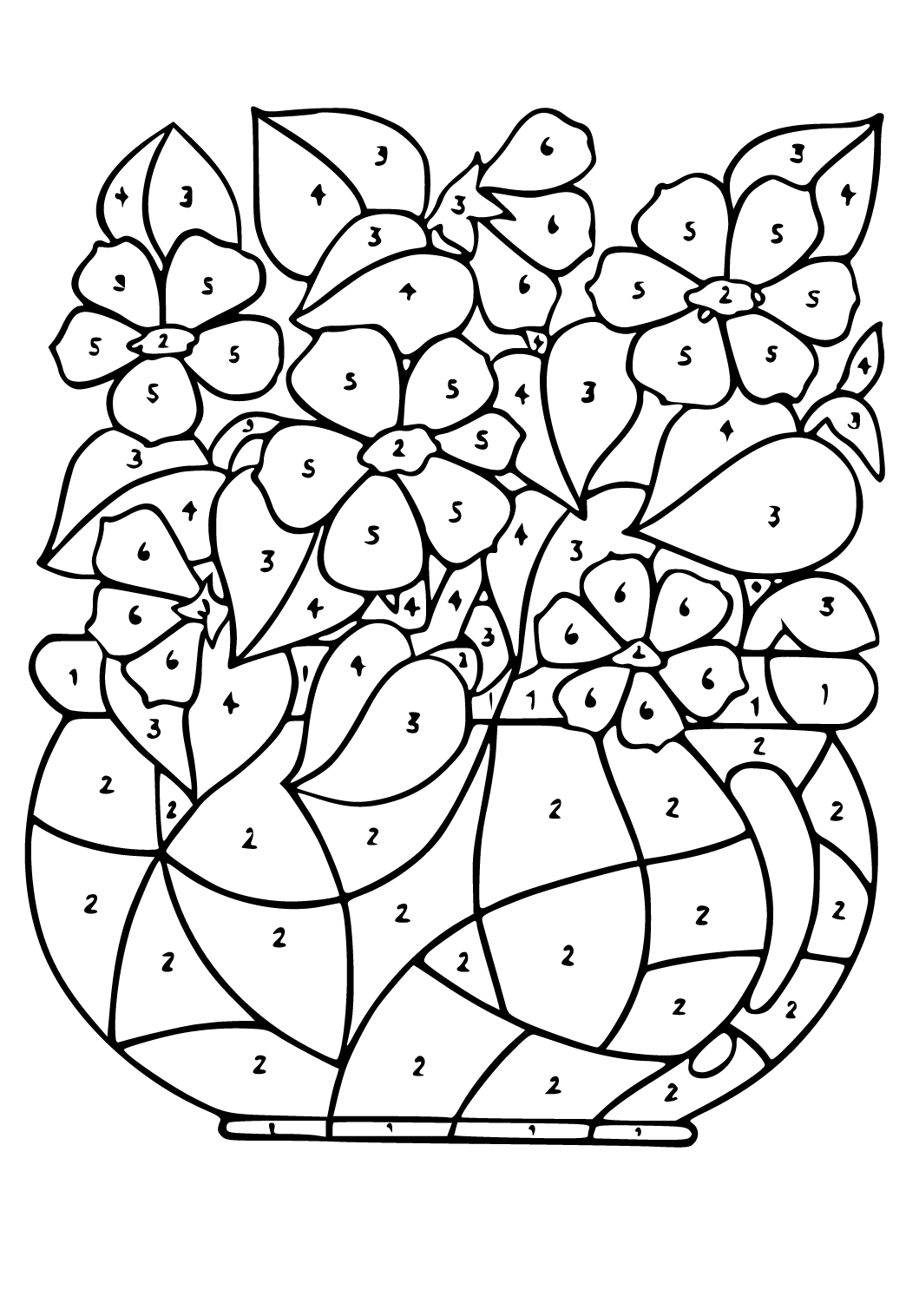 Desenho de Colorir com números: Coruja para colorir