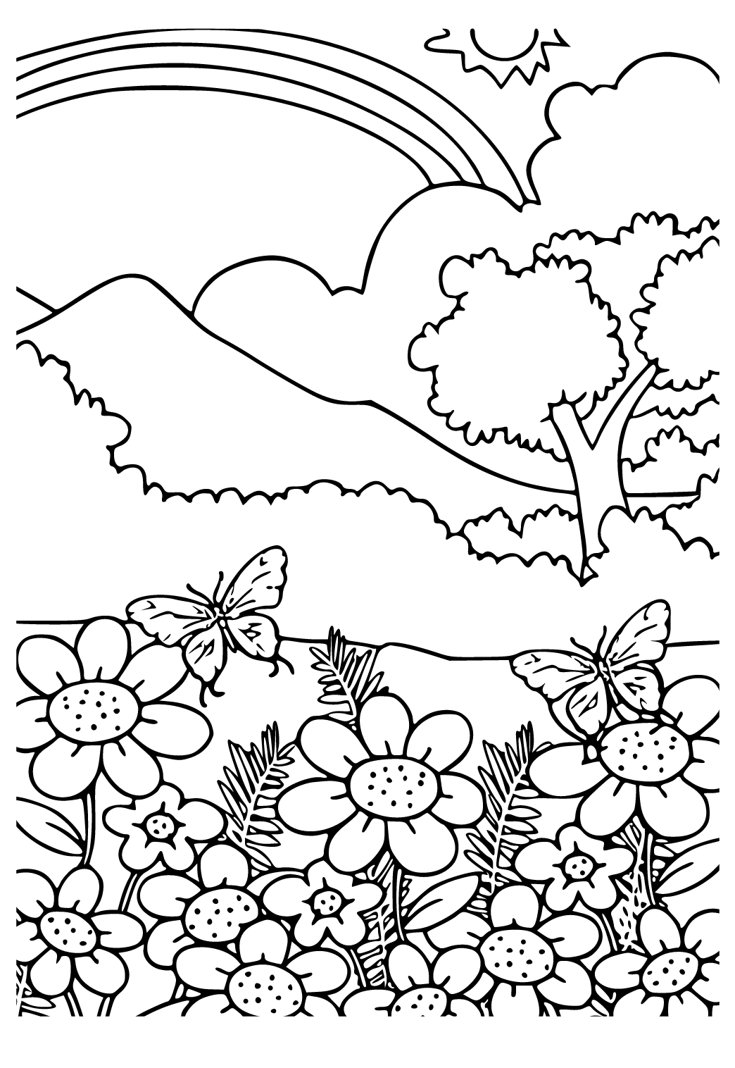 Kawaii da Natureza para colorir - Desenhos Imprimir