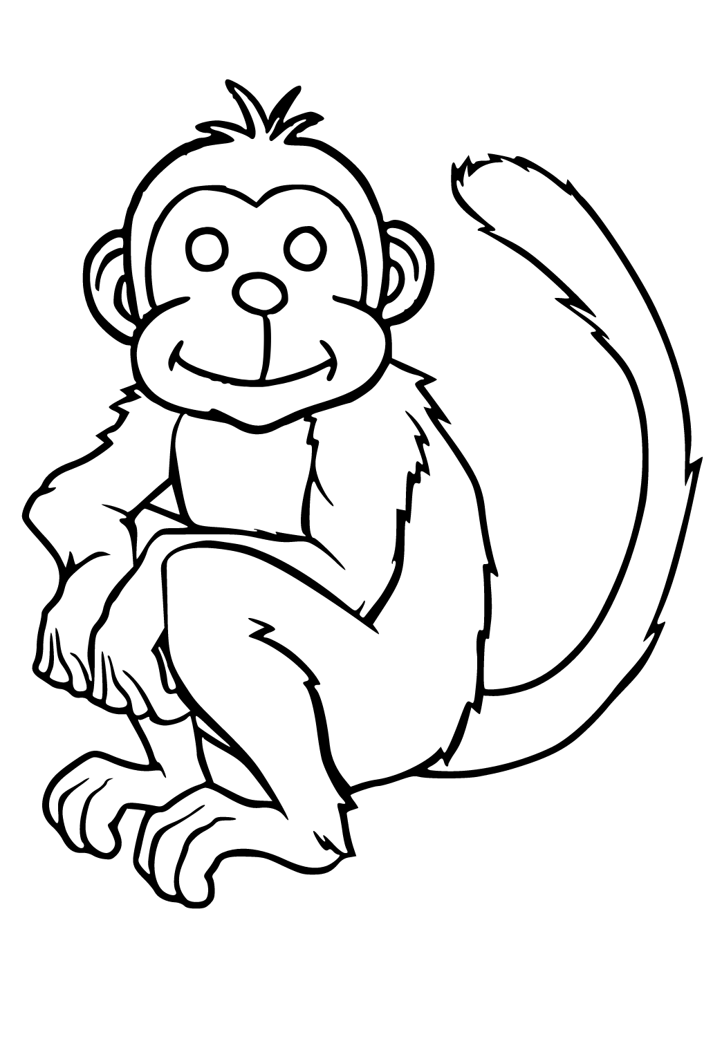 Desenho e Imagem Macaco Real para Colorir e Imprimir Grátis para Adultos e  Crianças 