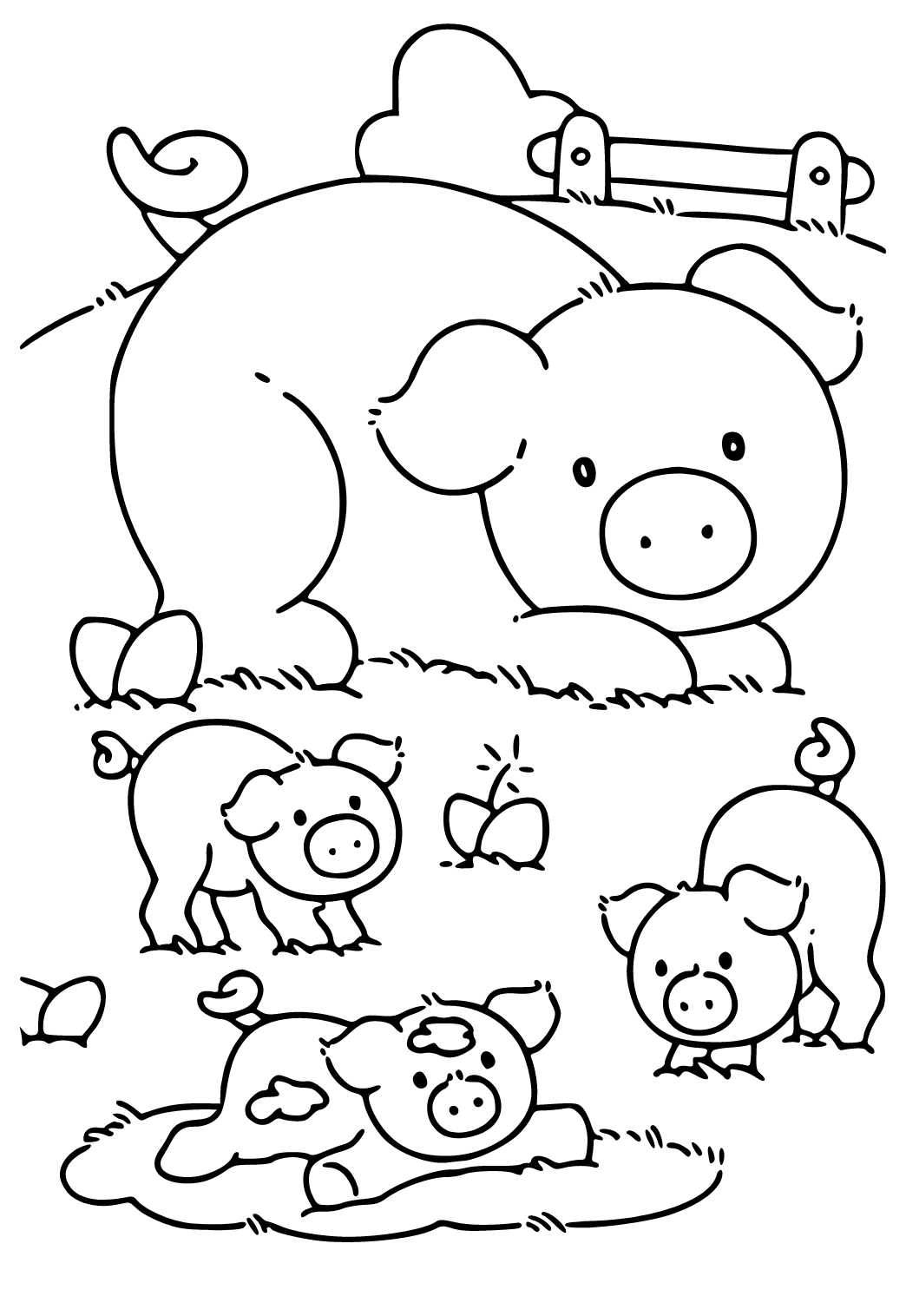 the three ninja pigs coloring