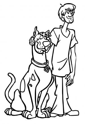 shaggy scooby doo coloring pages