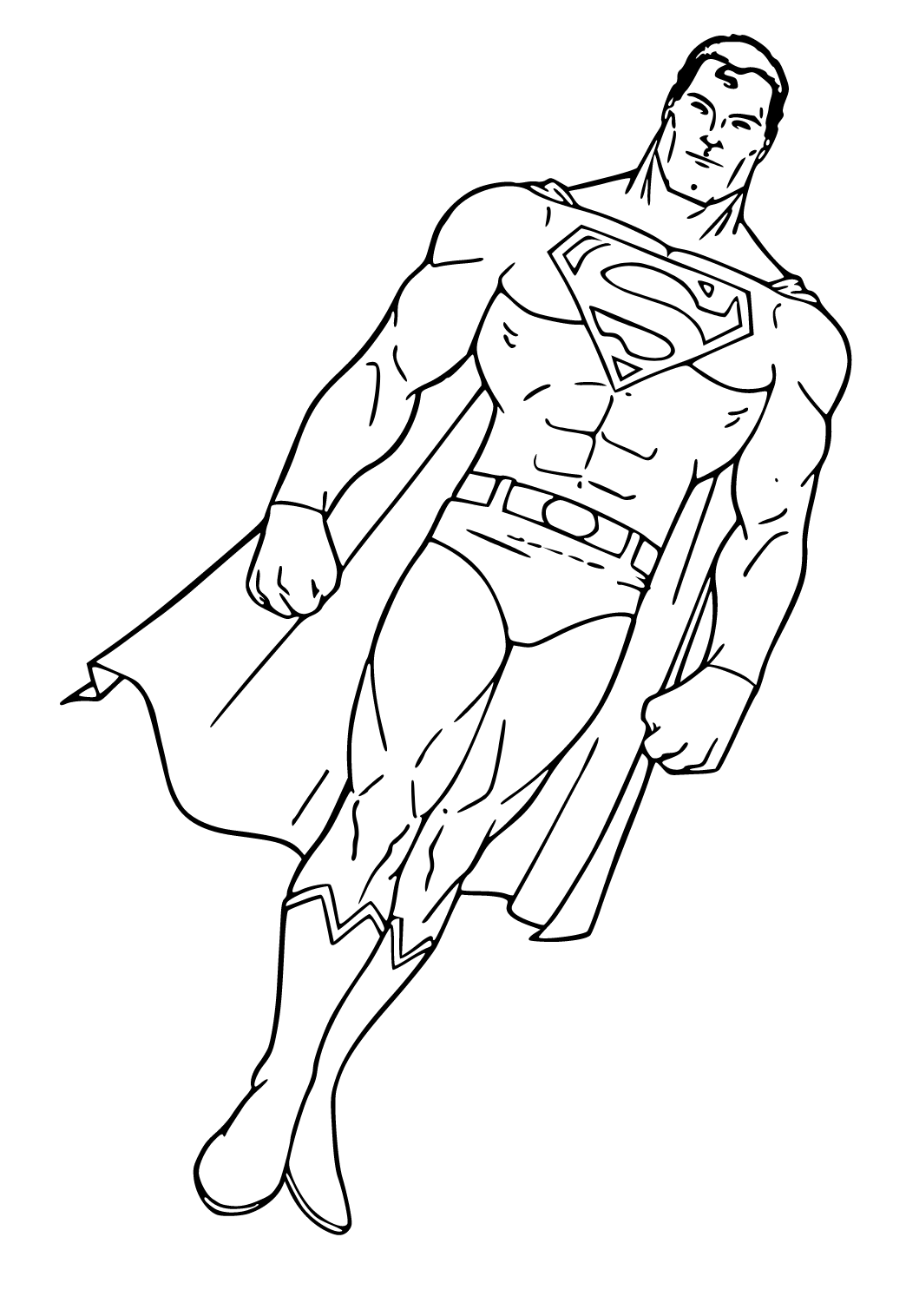 Free Printable Superman Hero Coloring Page for Adults and Kids - Lystok.com