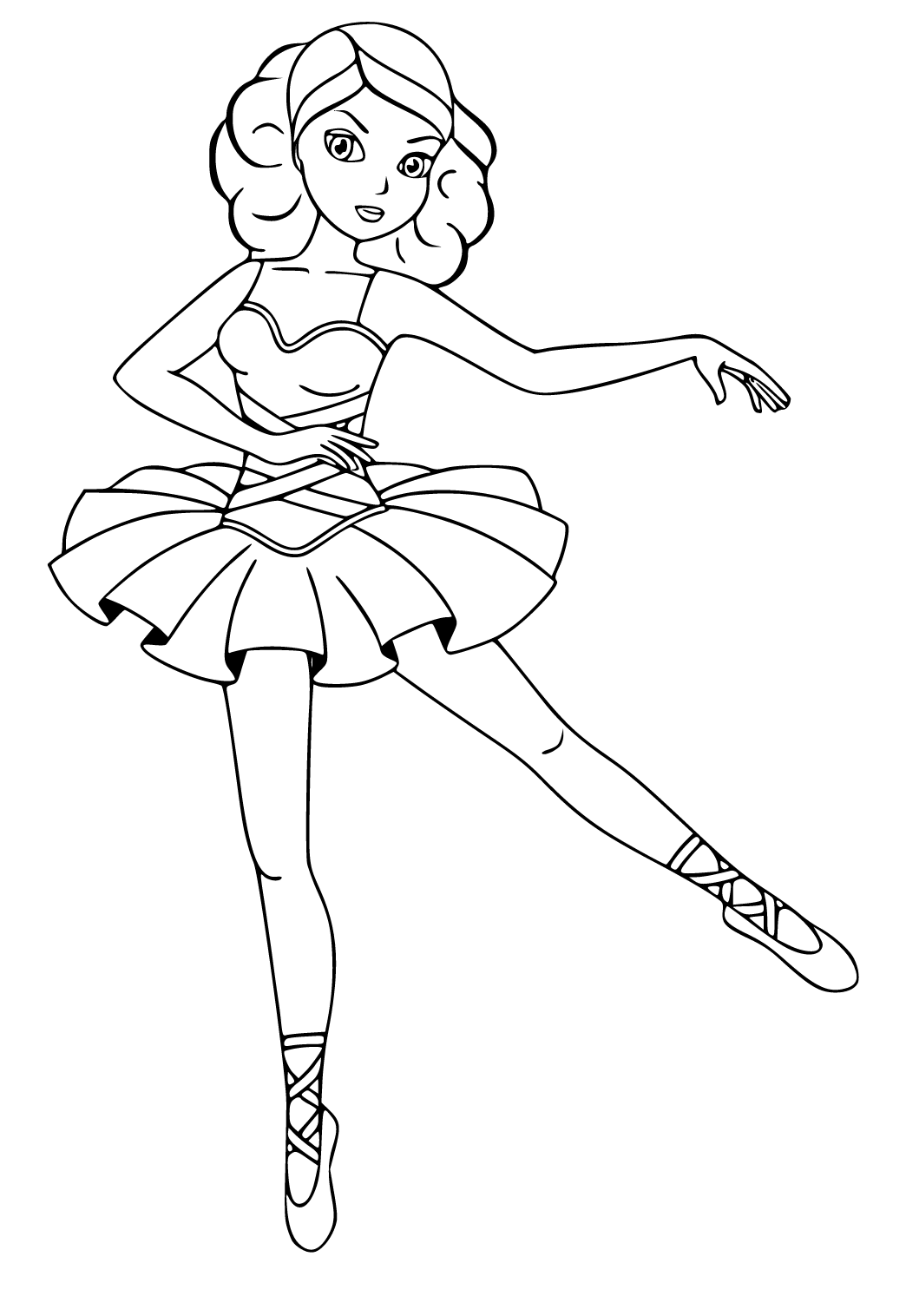 Desenho colorir barbie bailarina