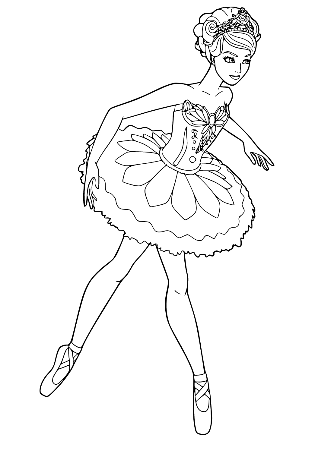 Раскраски балерина скачать и распечатать бесплатно