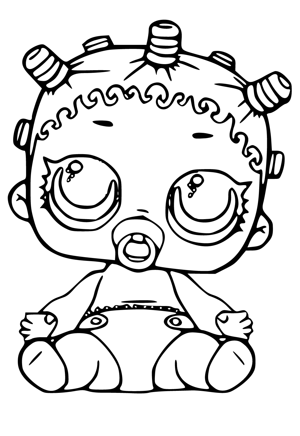 Desenho e Imagem Bonecas LOL Bebê para Colorir e Imprimir Grátis