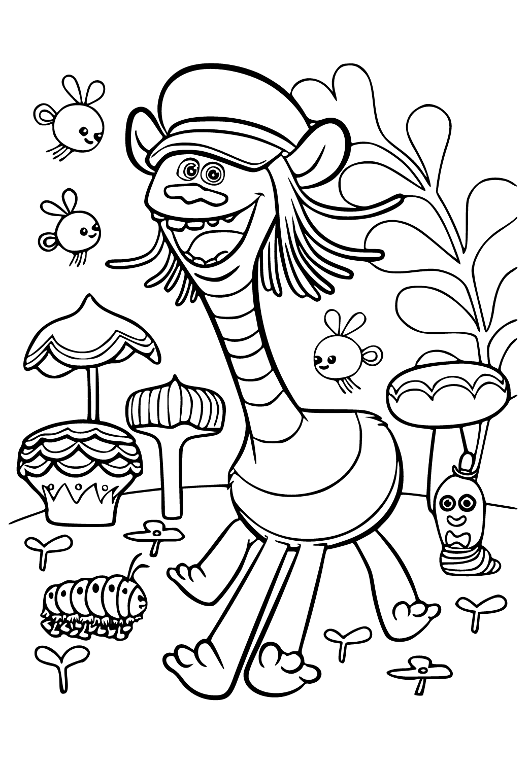 Desenho e Imagem Trolls Cogumelos para Colorir e Imprimir Grátis para  Adultos e Crianças 
