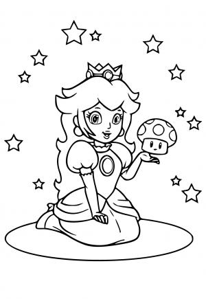 princess peach and bowser coloring pages