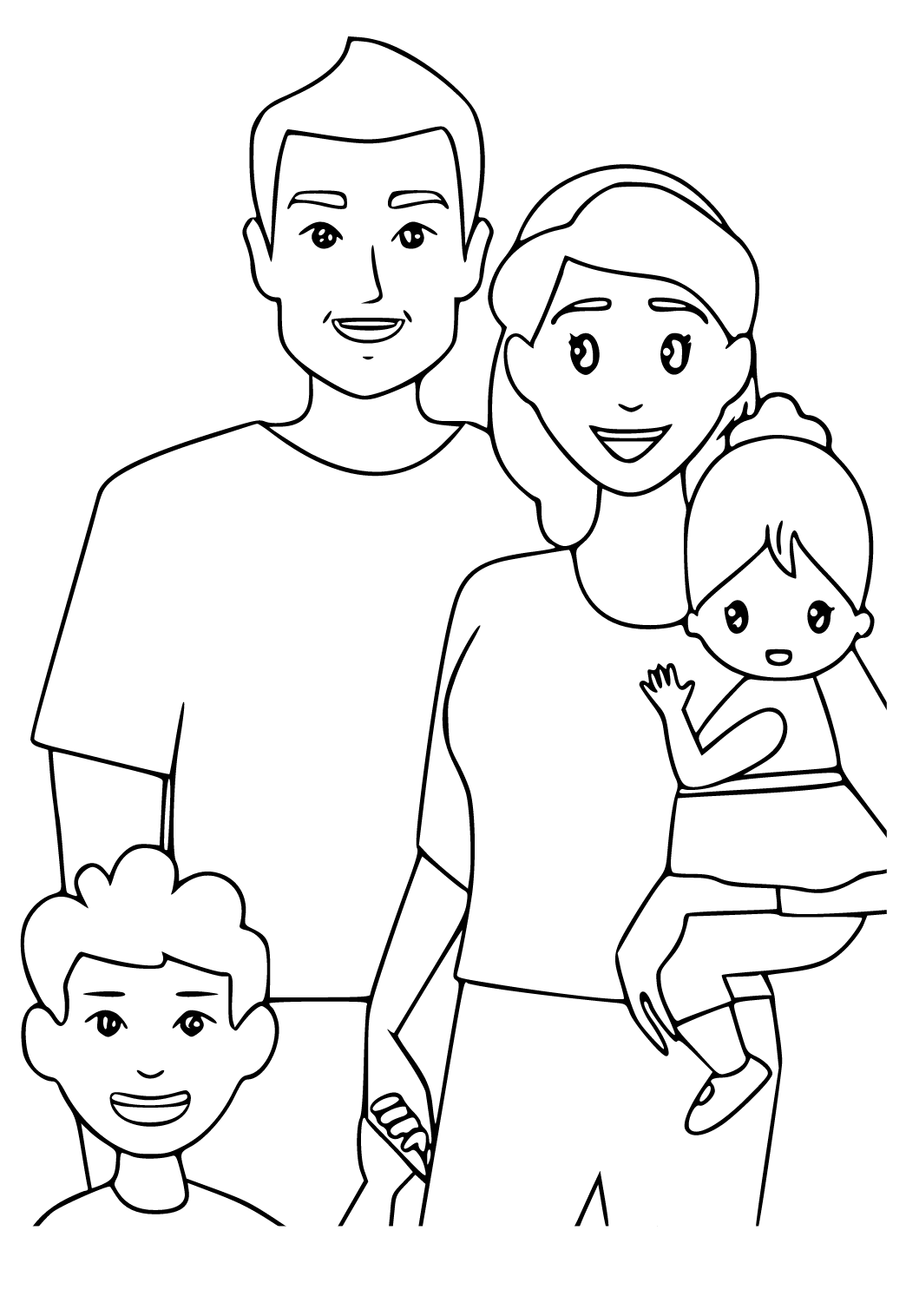 Desenhos para imprimir e colorir em família! 