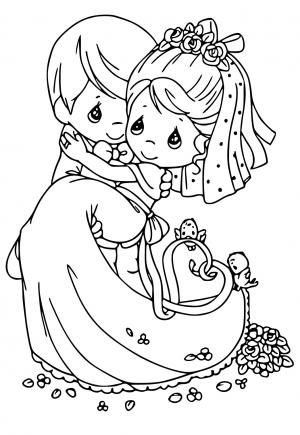 Desenho de Bolo de casamento para colorir