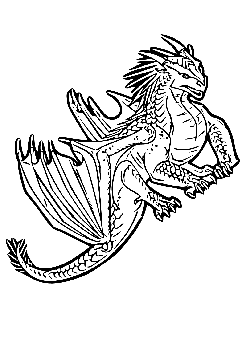 Desenhos para colorir de dragão de fogo para colorir grátis para