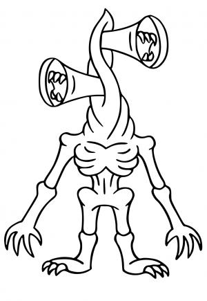 Siren Head Looks Creepy Coloring Page - Free Printable Coloring Pages for  Kids