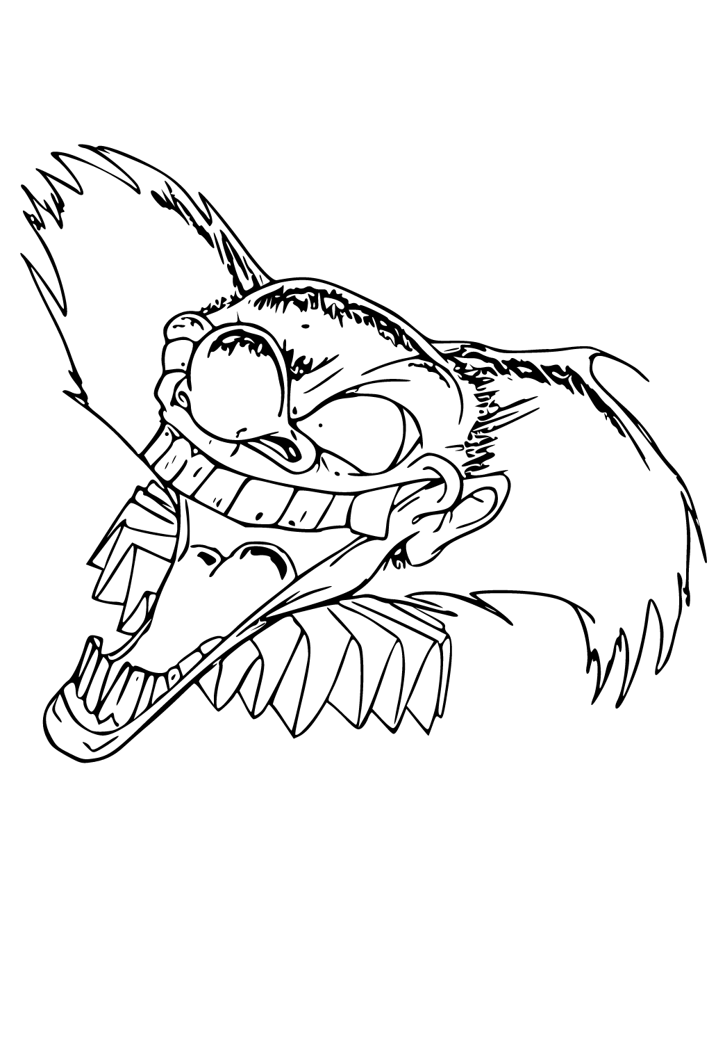 Creepy Siren Head Coloring Page - Free Printable Coloring Pages for Kids