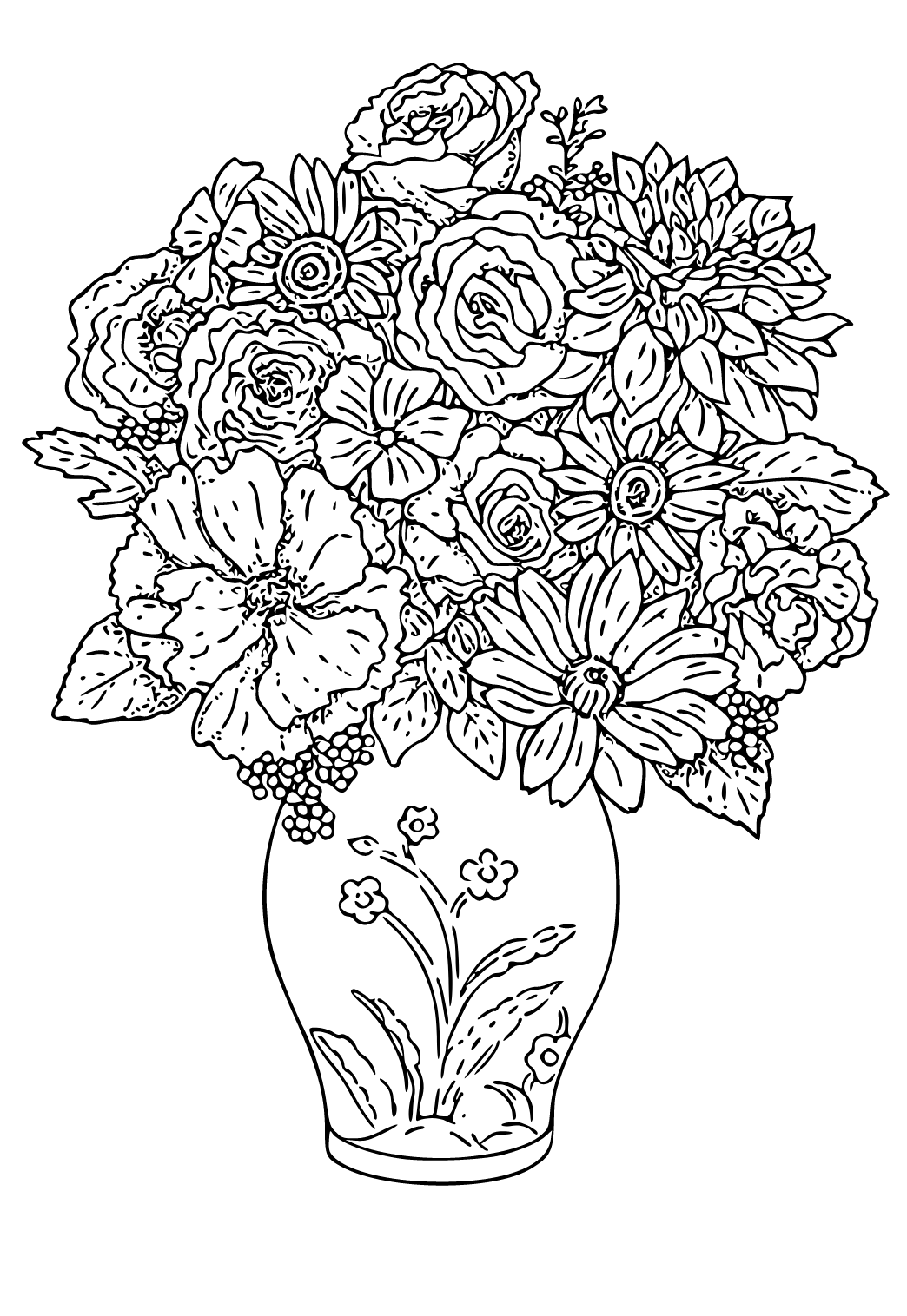Desenho de cacto em vaso para colorir  Desenhos para colorir e imprimir  gratis