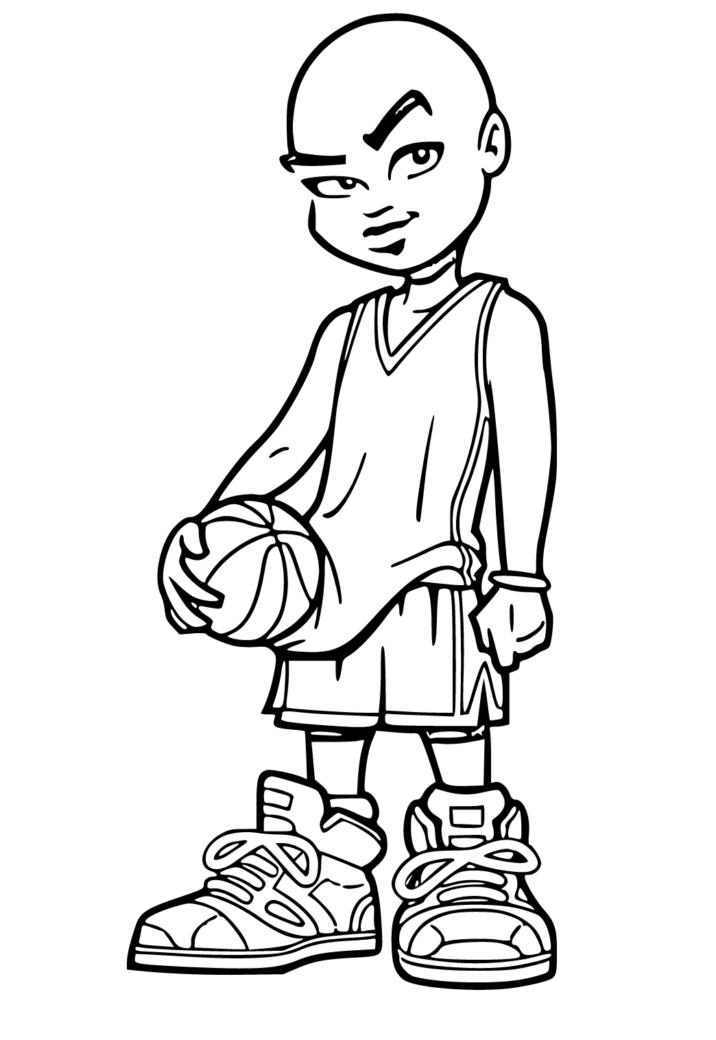Free Printable Michael Jordan Cute Coloring Page for Adults and Kids