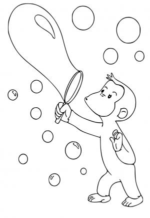curious george coloring pages christmas