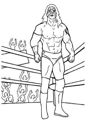 Free Printable WWE Coloring Pages for Adults and Kids - Lystok.com