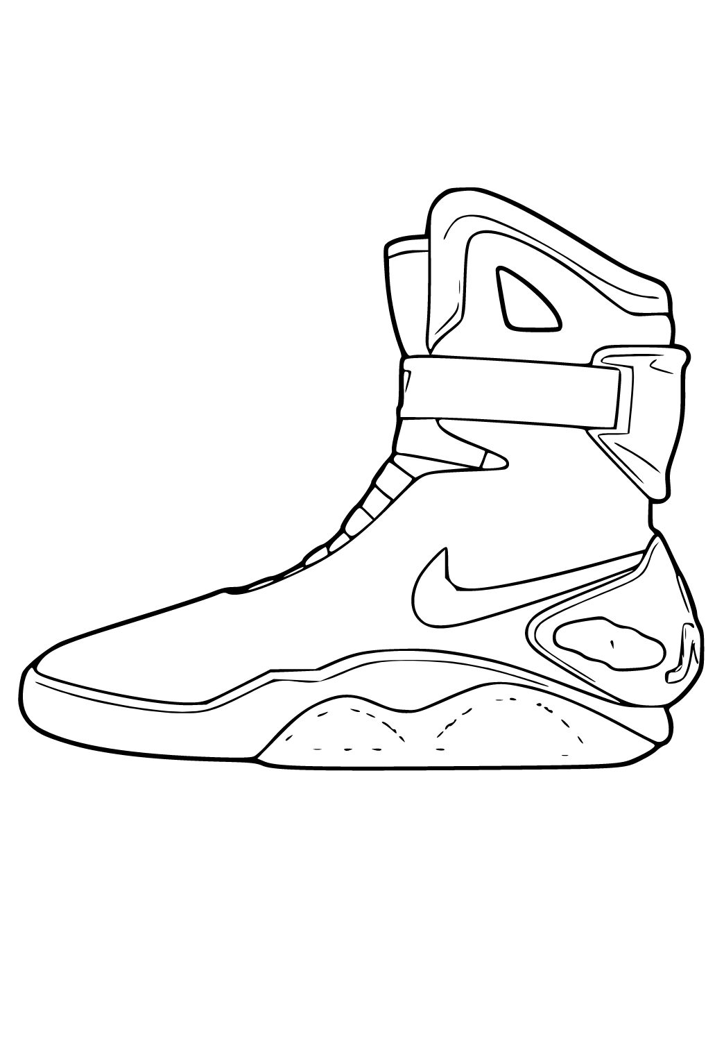 Free Printable Nike Clasp Coloring Page for Adults and Kids - Lystok.com
