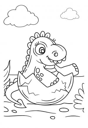 Desenhos e Imagens Dinossauro para Colorir e Imprimir Grátis para