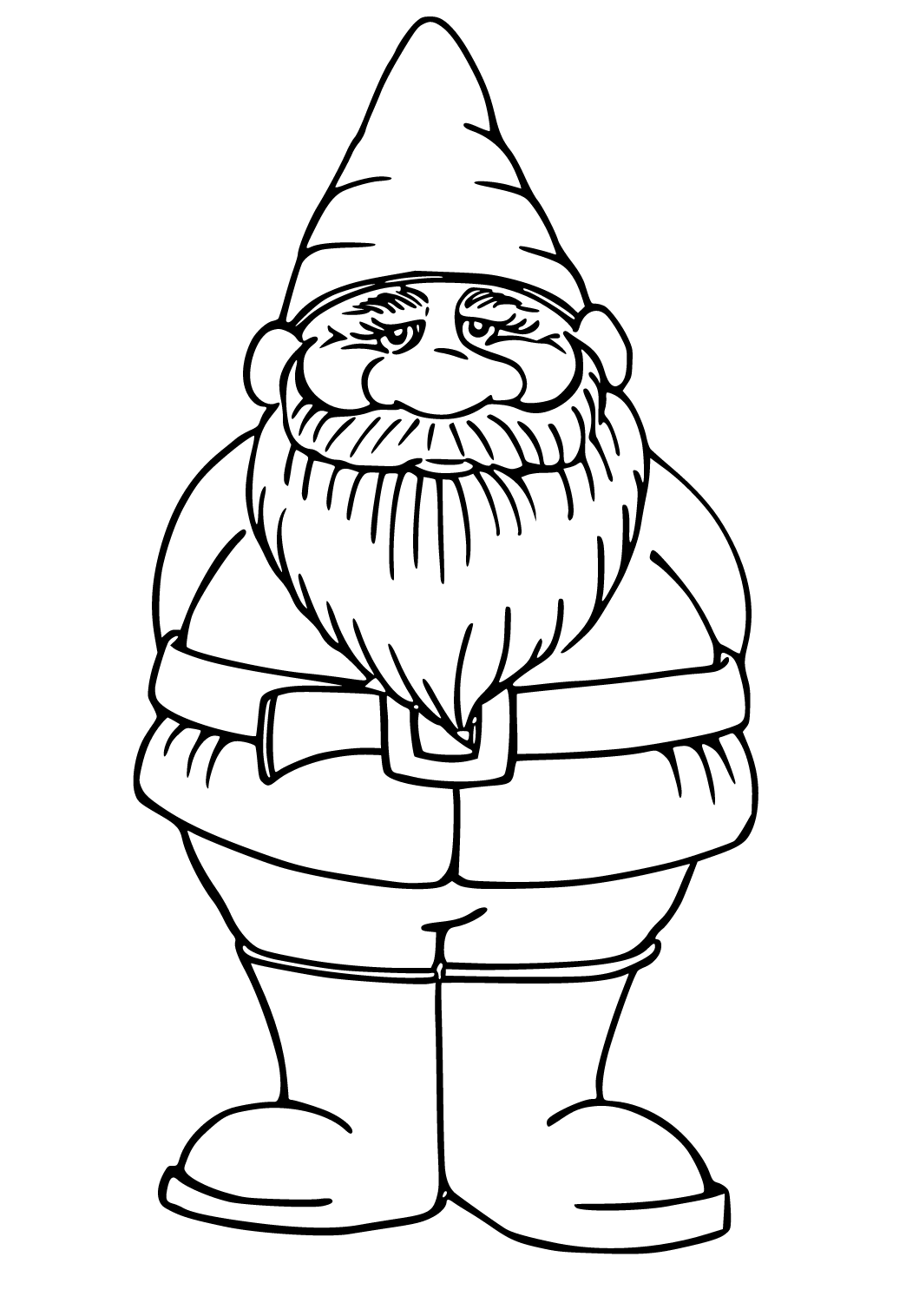 Free Printable Gnome Real Coloring Page for Adults and Kids - Lystok.com