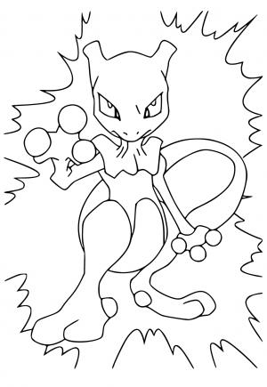 Mega Mewtwo Y coloring page 