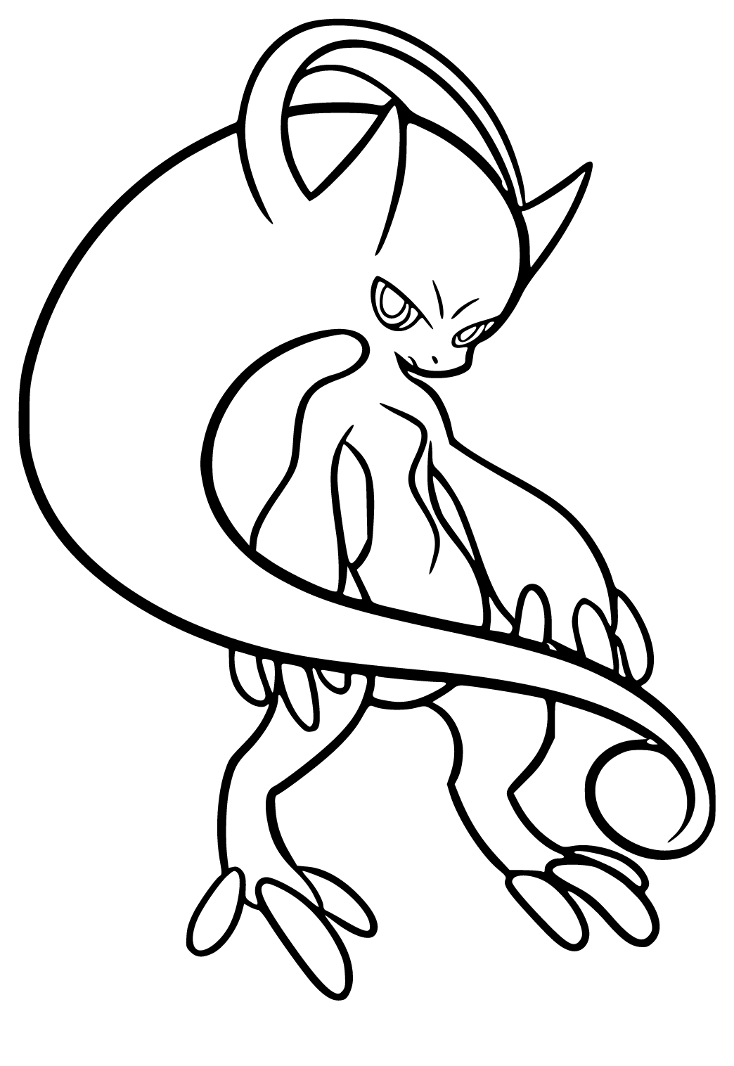 Drawing Of Mewtwo Coloring Page - Download & Print Online Coloring Pages  for Free, Color Nimbus