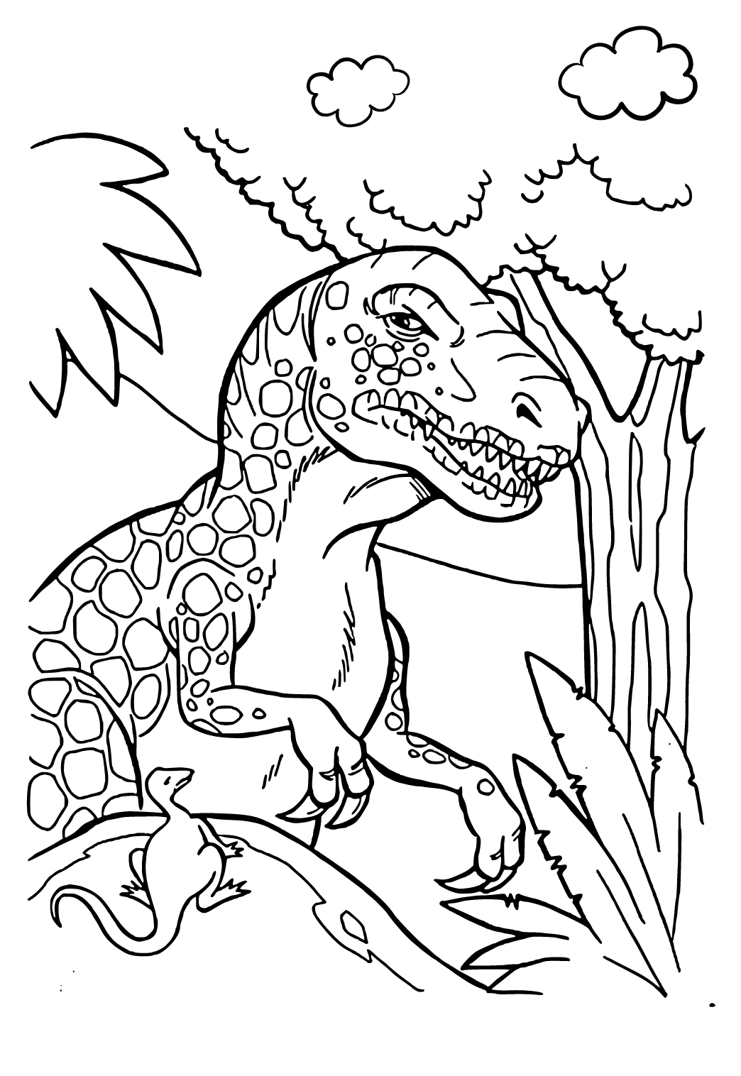 Desenhos Para Pintar e Colorir Dinossauro - Imprimir Desenho 011