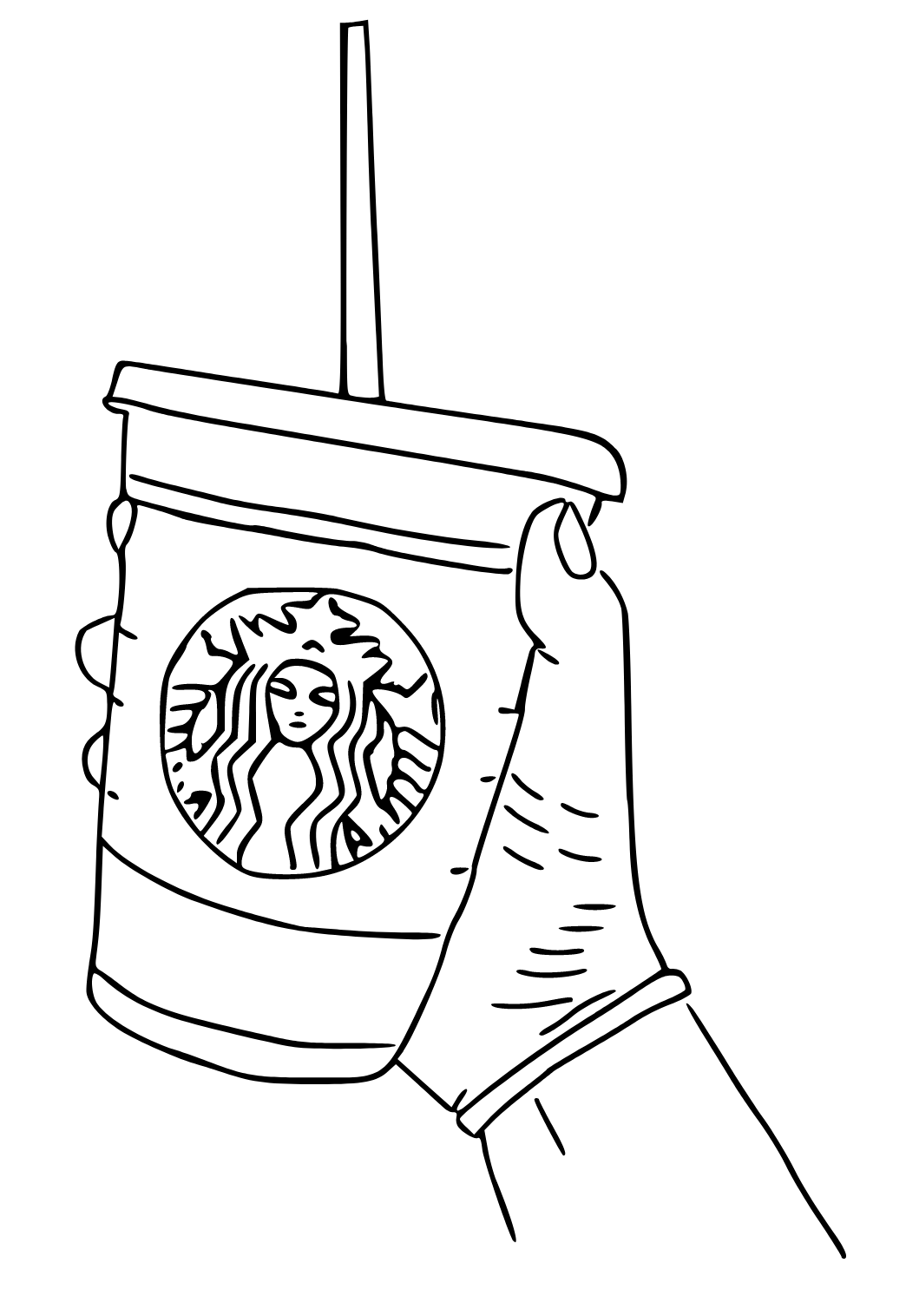 starbucks cup coloring page