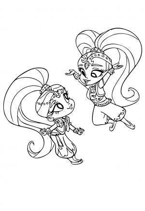 Free Printable Shimmer and Shine Coloring Pages for Adults and Kids ...
