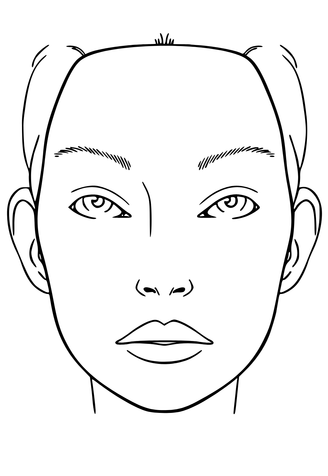 Free Printable Makeup Face Coloring