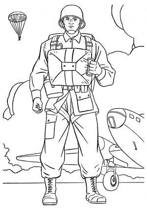 army man coloring page
