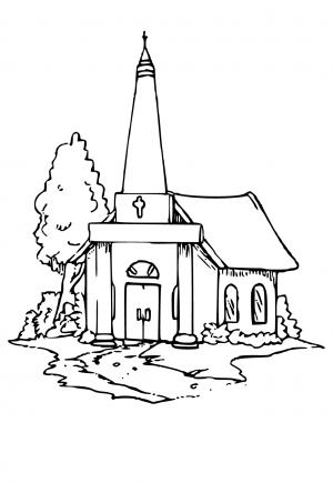 printable chuech coloring pages