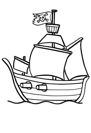 Free Printable Pirate Ship Coloring Pages for Adults and Kids - Lystok.com