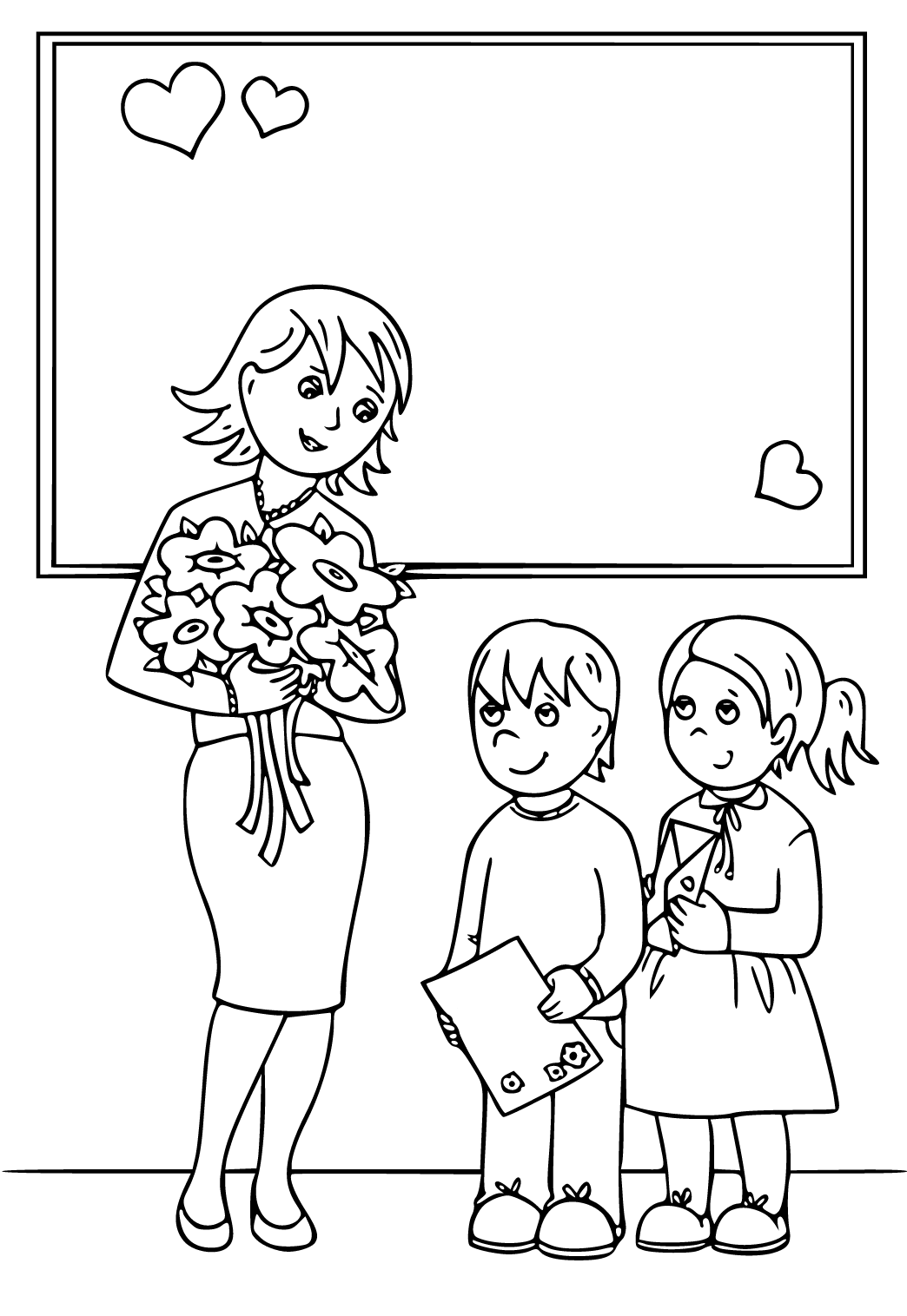 Desenhos para colorir com o tema Dia das Crianças - Professora