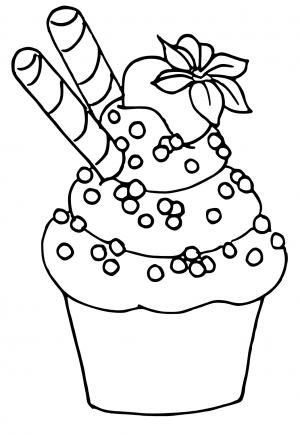 Desenho de Chibi Garota Cupcake para Colorir - Desenhos para Colorir e  Imprimir Gratis