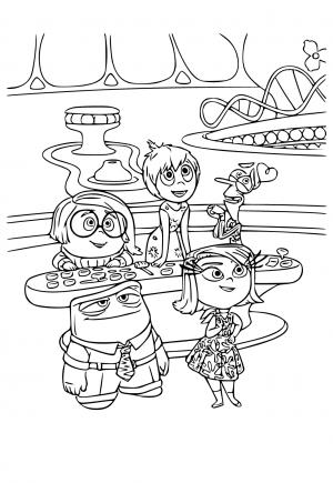 Free Printable Inside Out Coloring Pages for Adults and Kids - Lystok.com