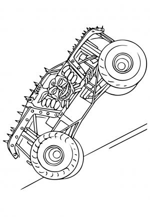 Free Printable Monster Jam Speed Coloring Page for Adults and Kids 